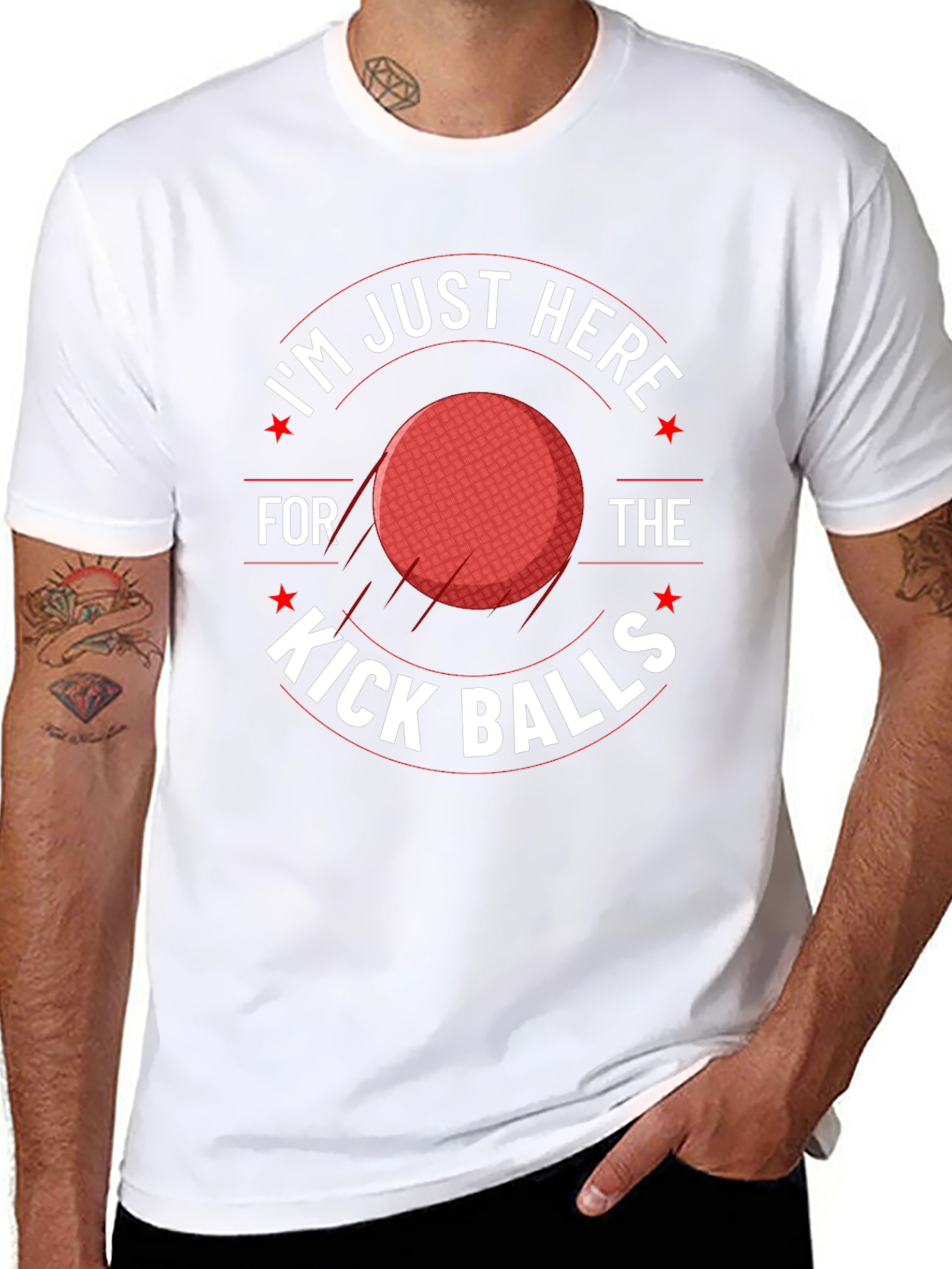Kick Balls Graphic T-Shirt -  Comfortable and Funny