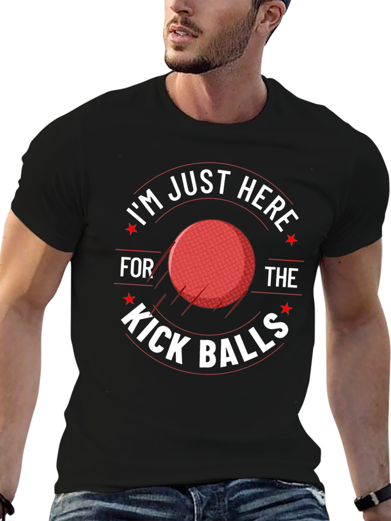 Kick Balls Graphic T-Shirt -  Comfortable and Funny