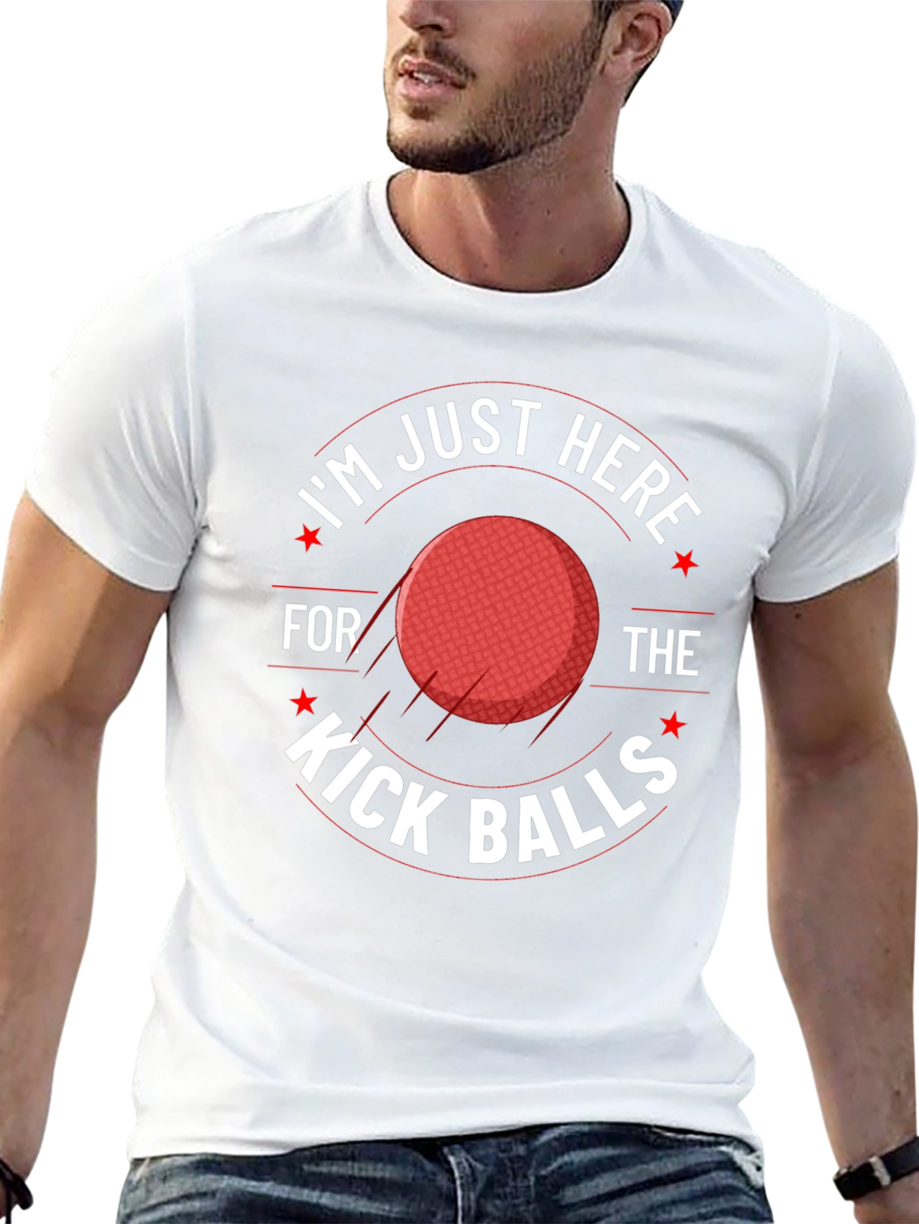 Kick Balls Graphic T-Shirt -  Comfortable and Funny