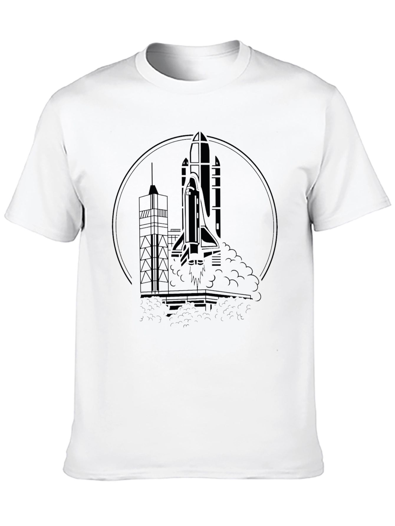 Rocket Launch Graphic Black T-Shirt