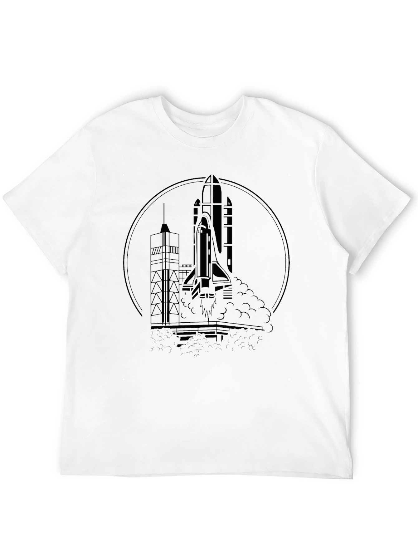 Rocket Launch Graphic Black T-Shirt