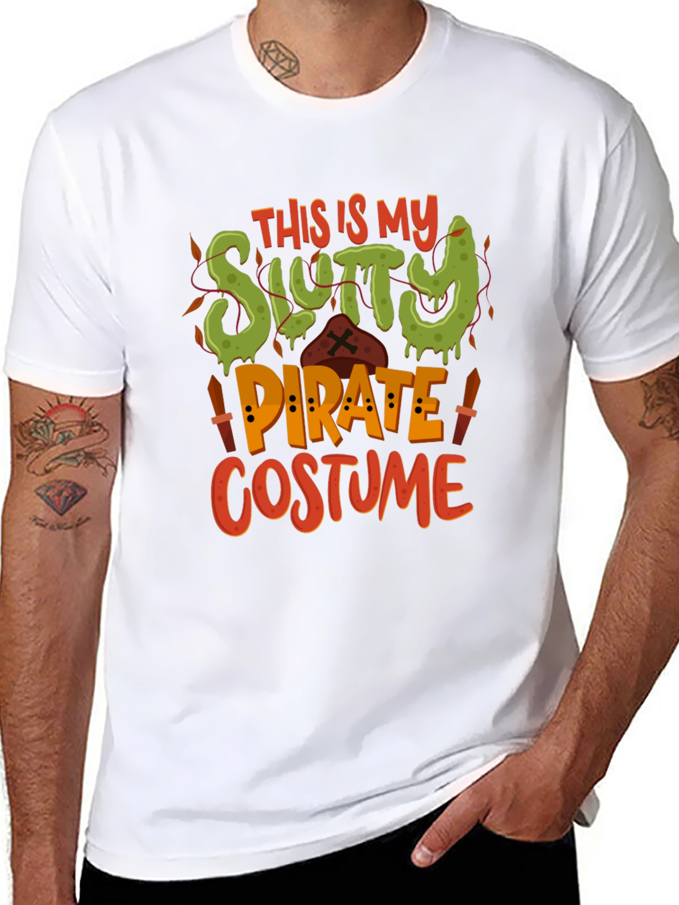 Slutty Pirate Costume T-Shirt - Halloween Tee