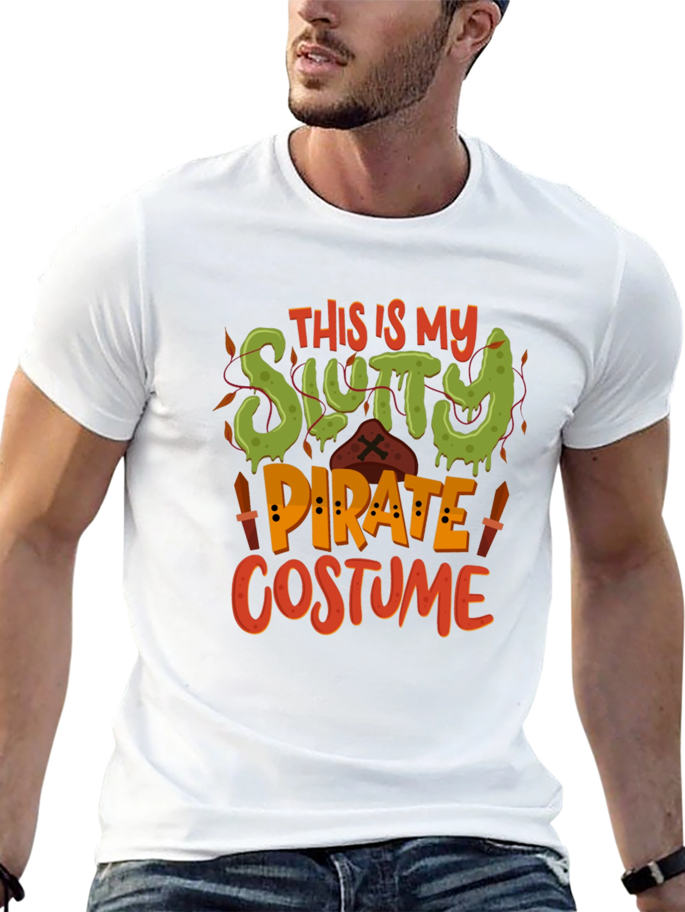 Slutty Pirate Costume T-Shirt - Halloween Tee