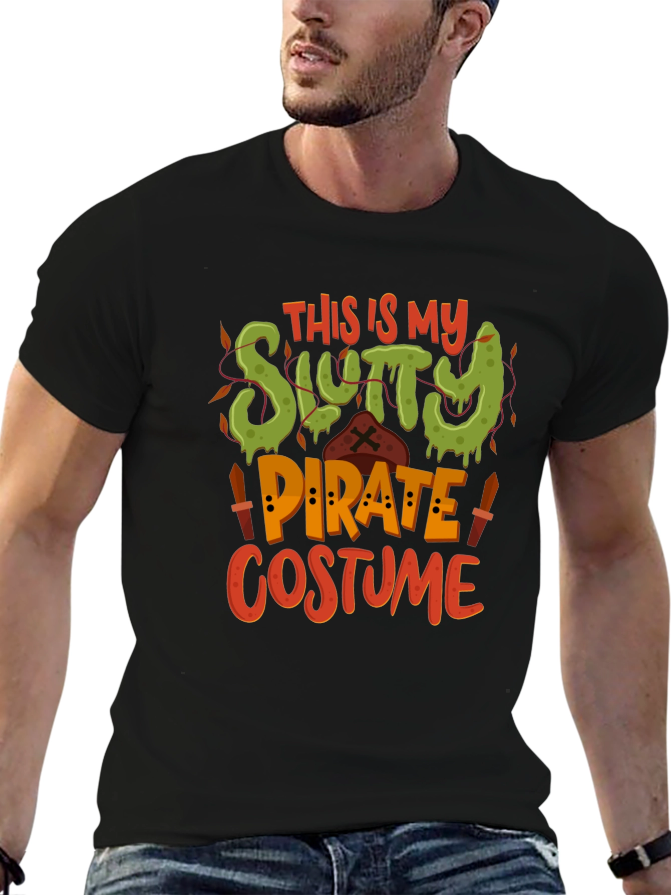 Slutty Pirate Costume T-Shirt - Halloween Tee