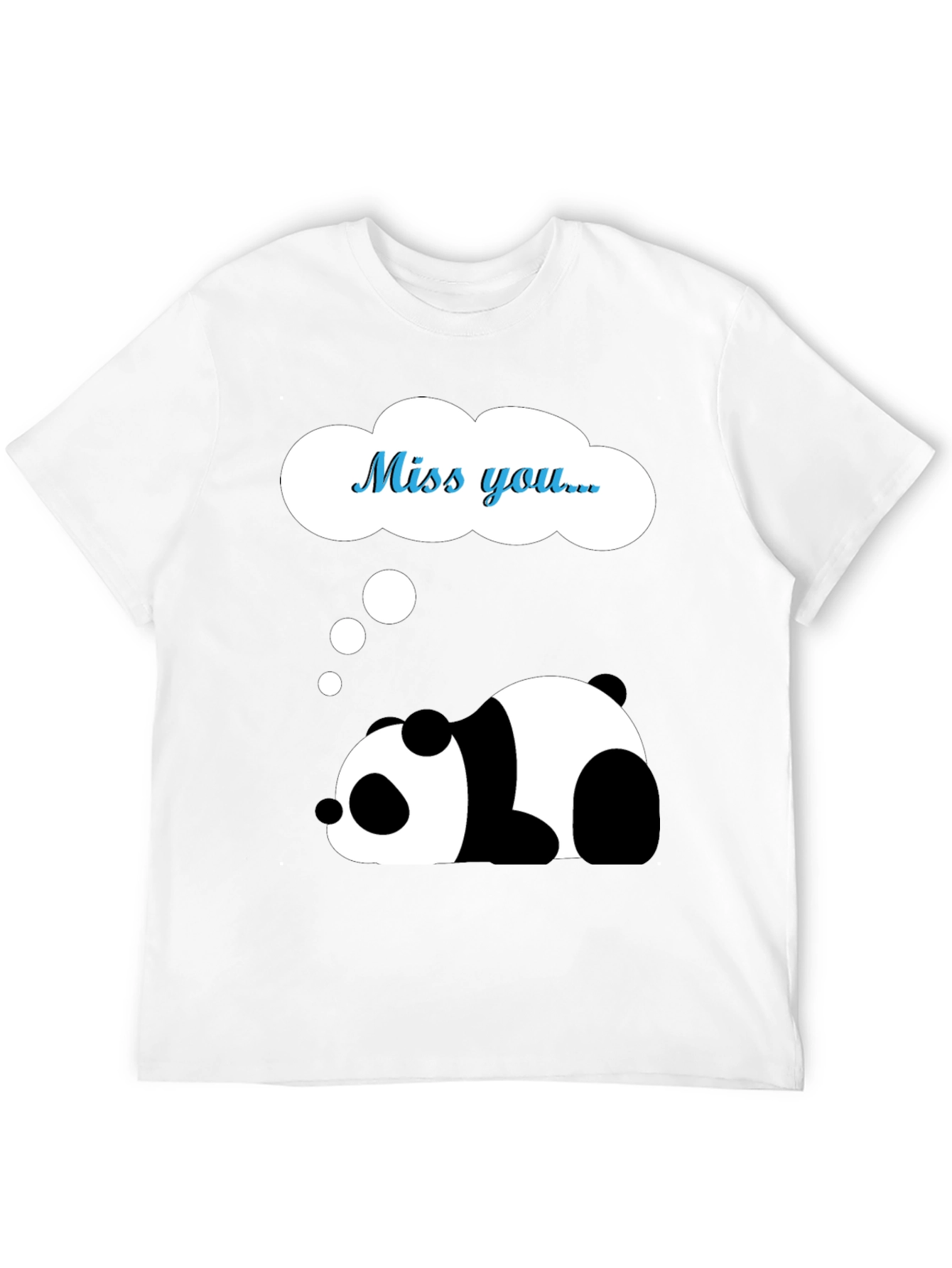 Miss You Panda Graphic Tee - Black