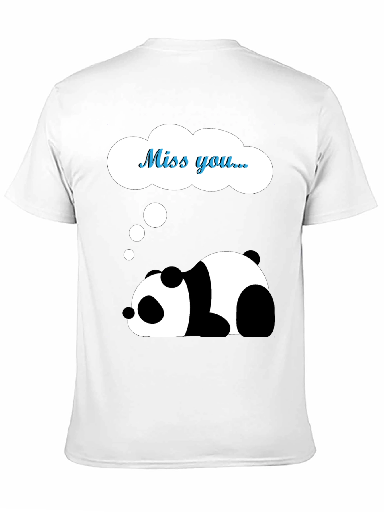 Miss You Panda Graphic Tee - Black