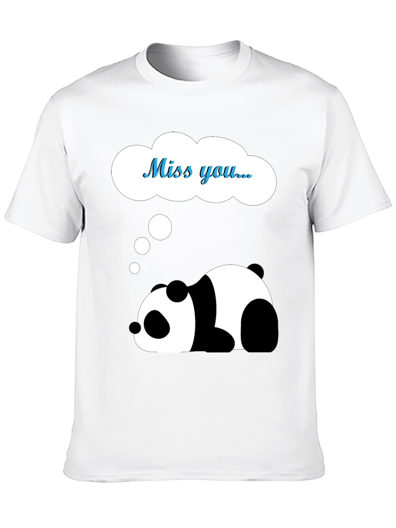 Miss You Panda Graphic Tee - Black