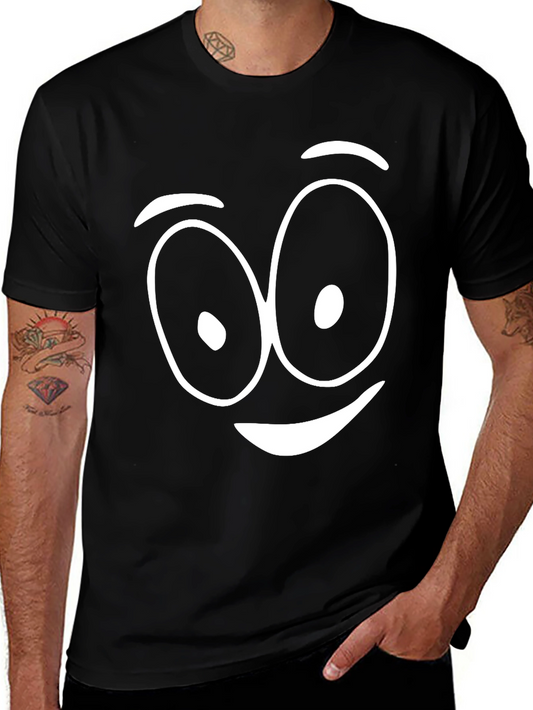 Funny Face Graphic Black T-Shirt
