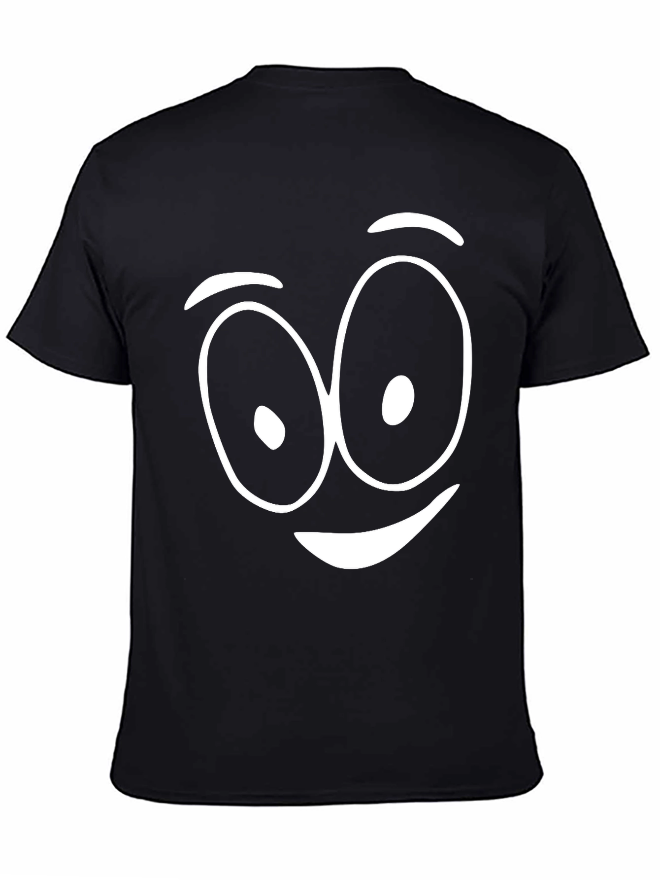 Funny Face Graphic Black T-Shirt