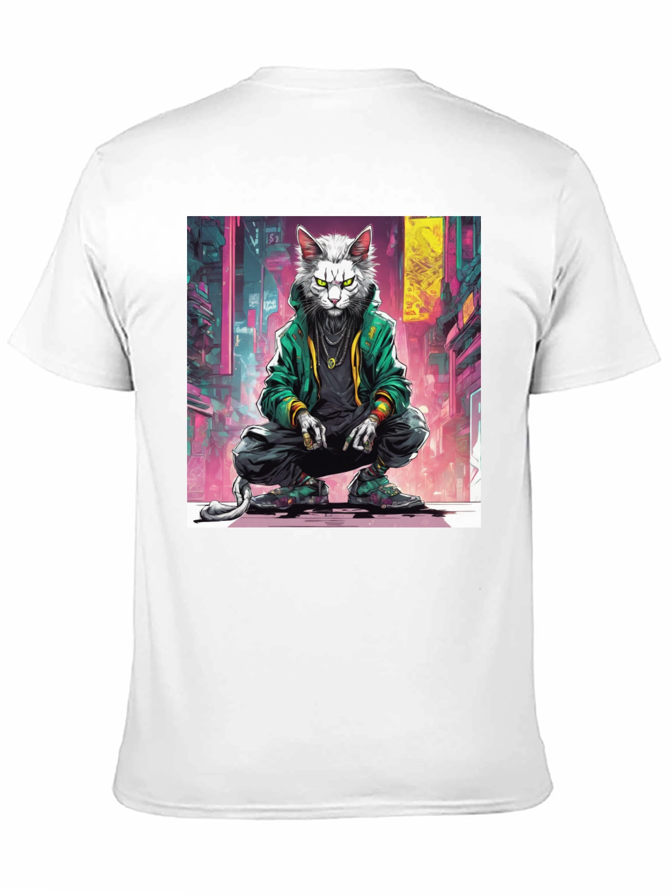 Urban Cat Graphic Tee - Cool Streetwear Style