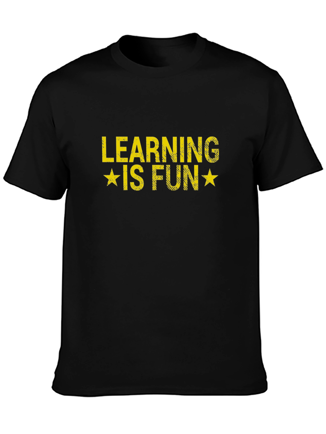 Learning is Fun Graphic T-Shirt - Black Cotton Tee