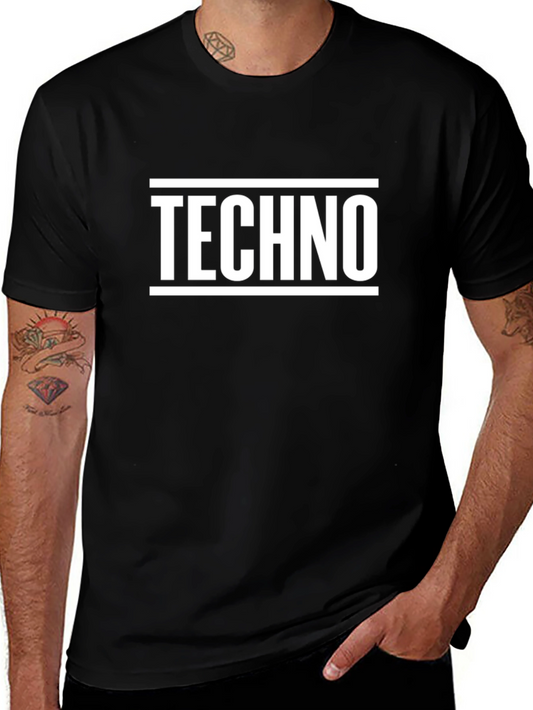Techno Graphic Tee - Bold Minimalist Design