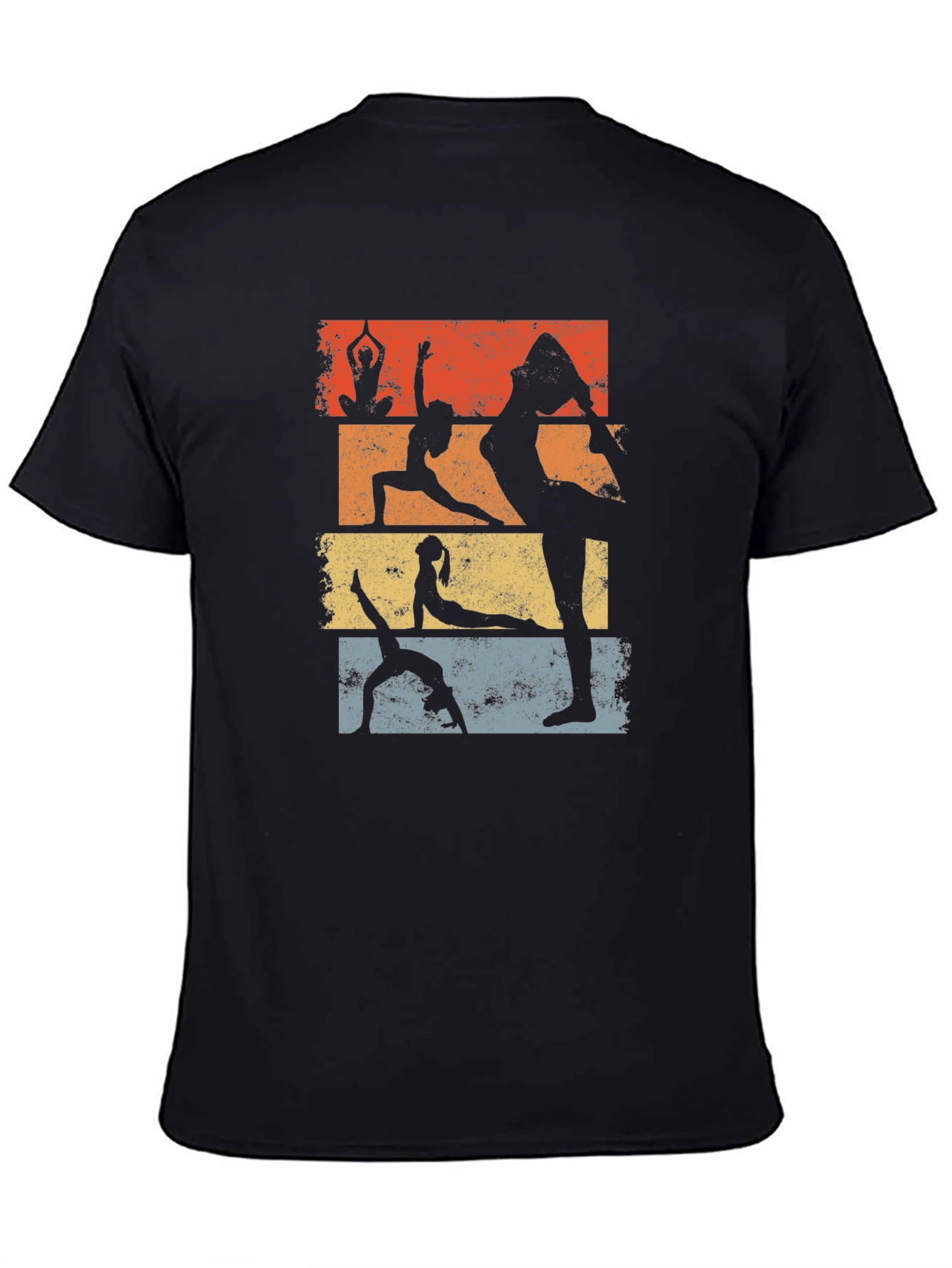 Yoga Pose Graphic T-Shirt - Retro Style