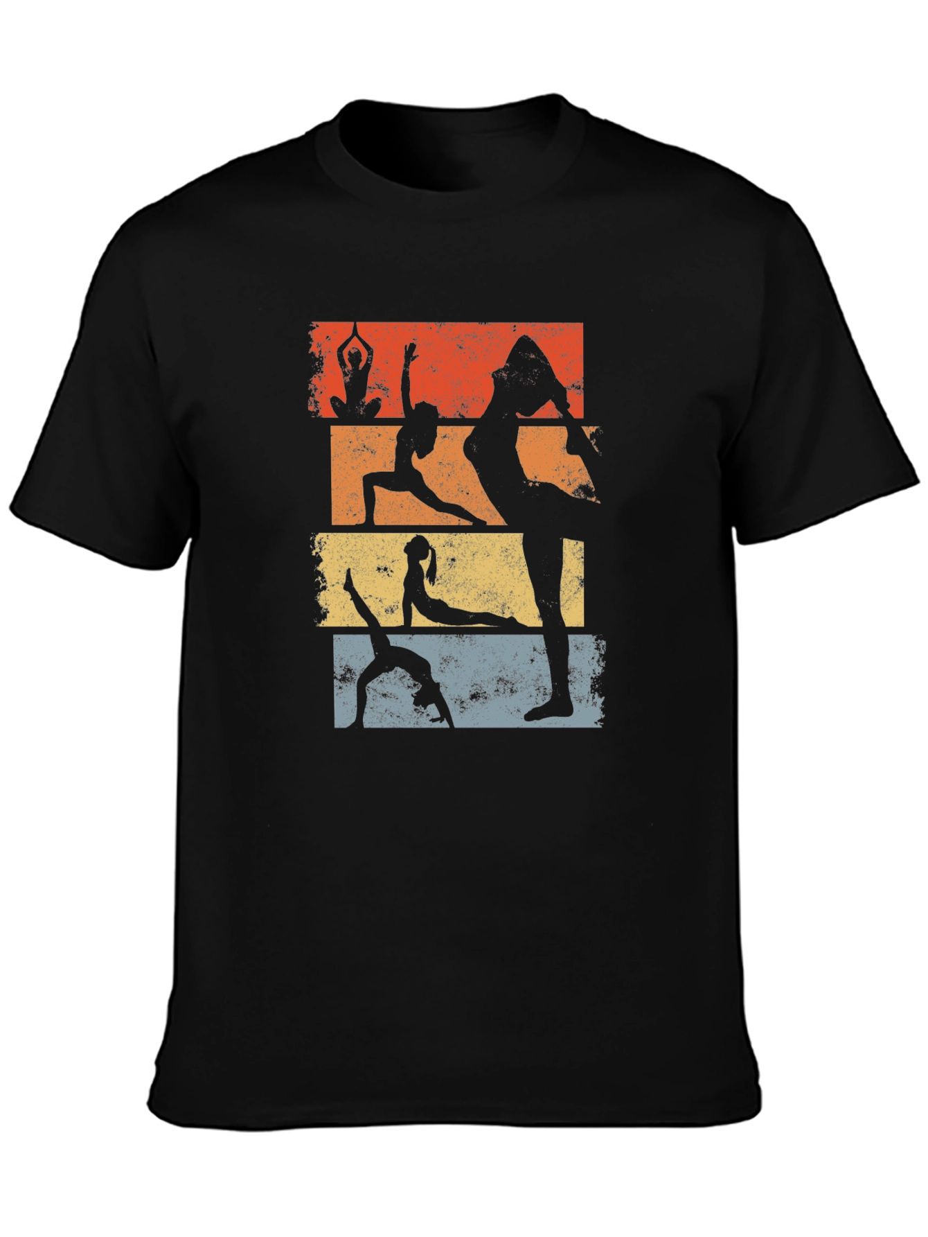 Yoga Pose Graphic T-Shirt - Retro Style