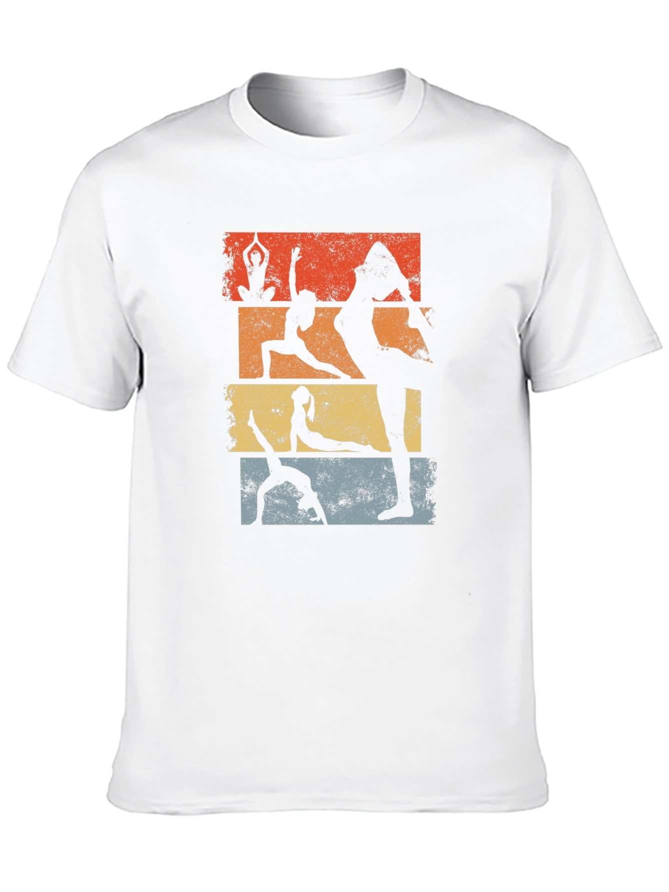 Yoga Pose Graphic T-Shirt - Retro Style