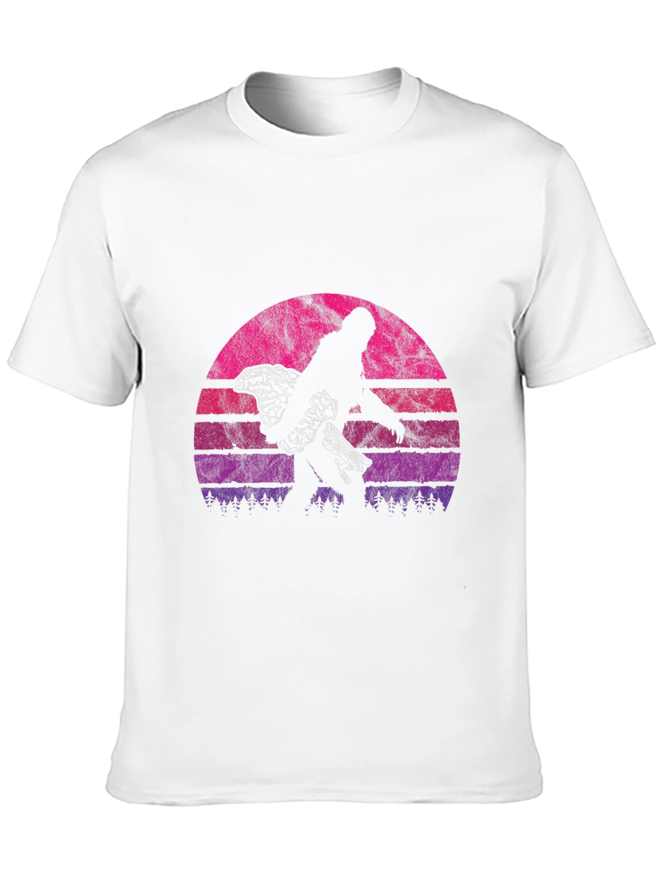 Retro Bigfoot Carrying Mushrooms T-Shirt