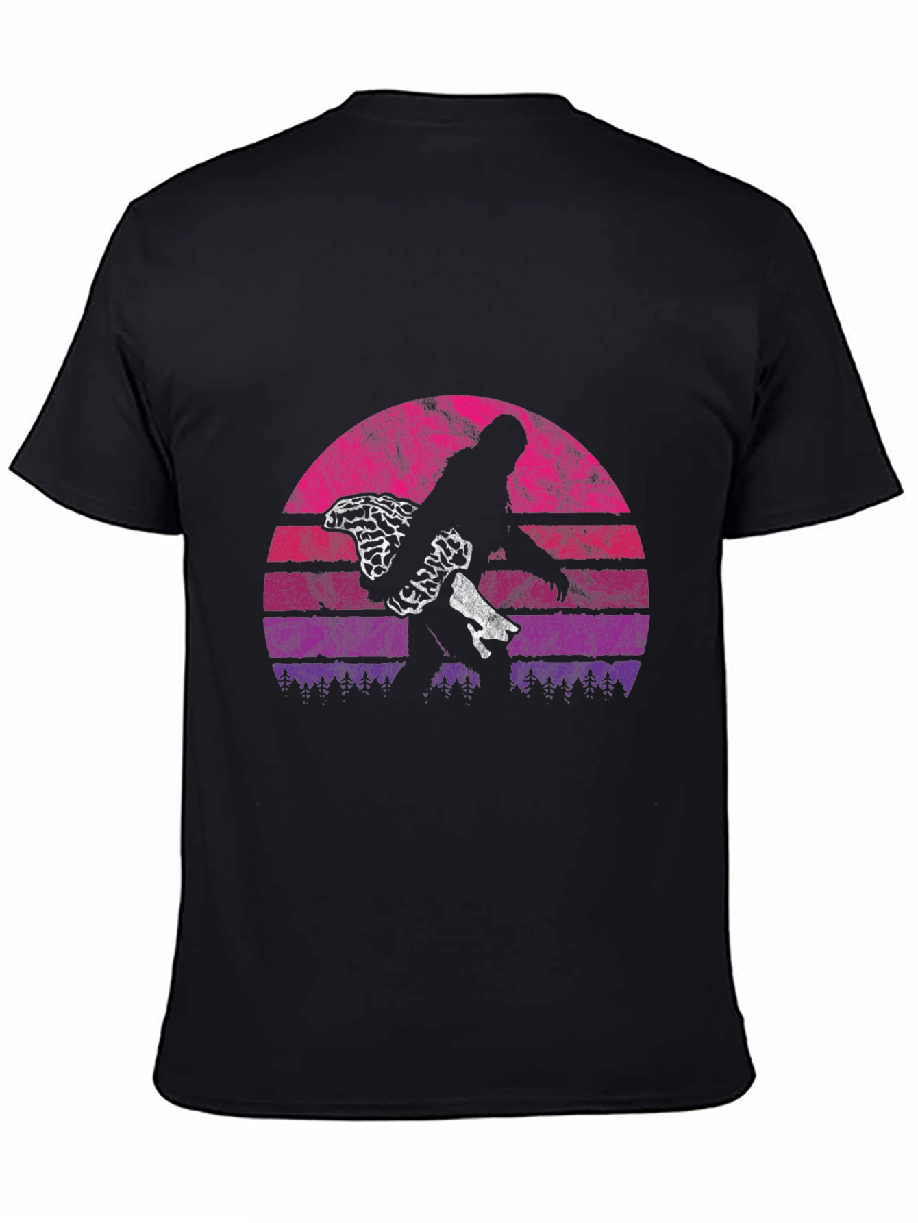 Retro Bigfoot Carrying Mushrooms T-Shirt