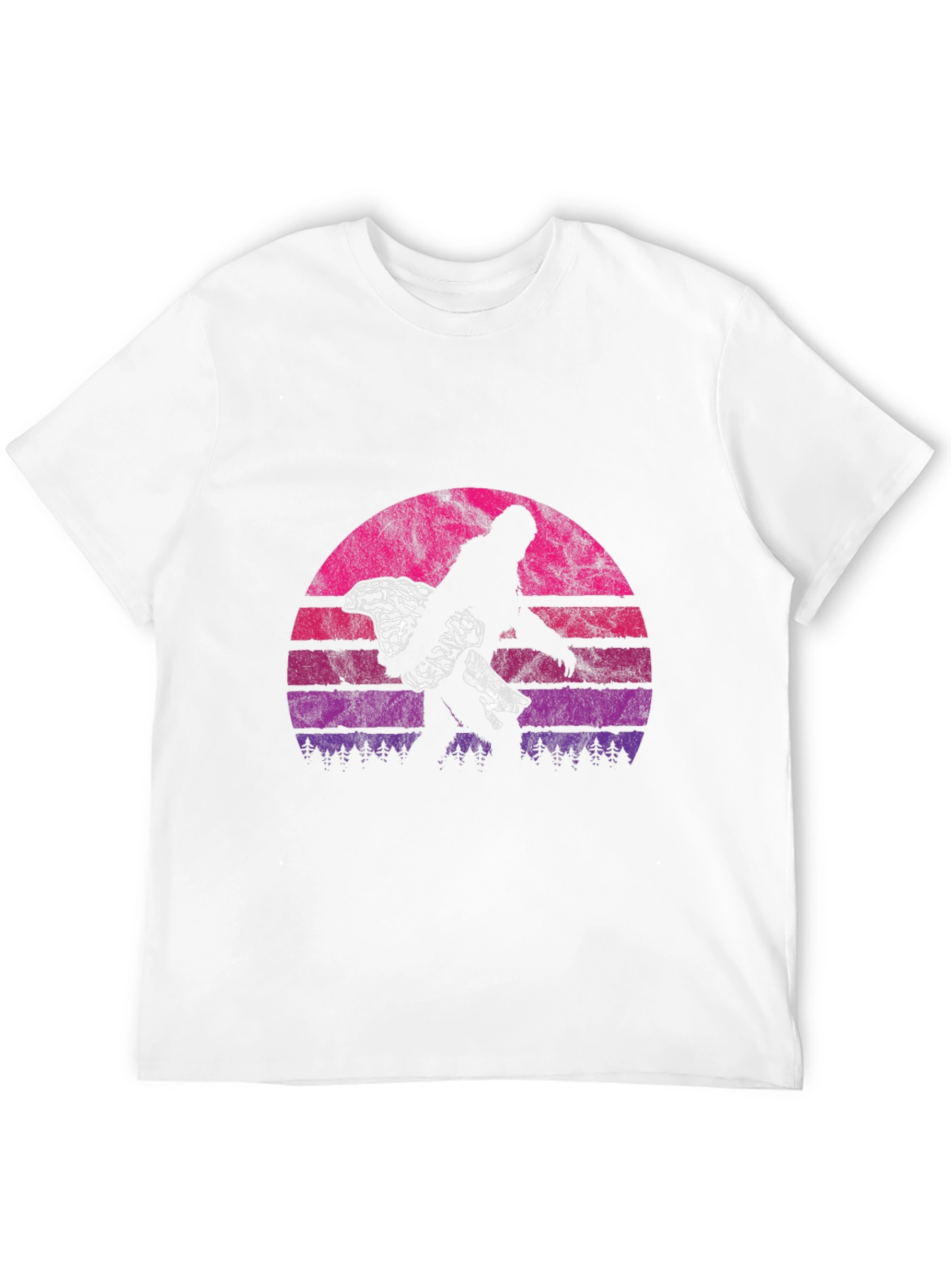 Retro Bigfoot Carrying Mushrooms T-Shirt