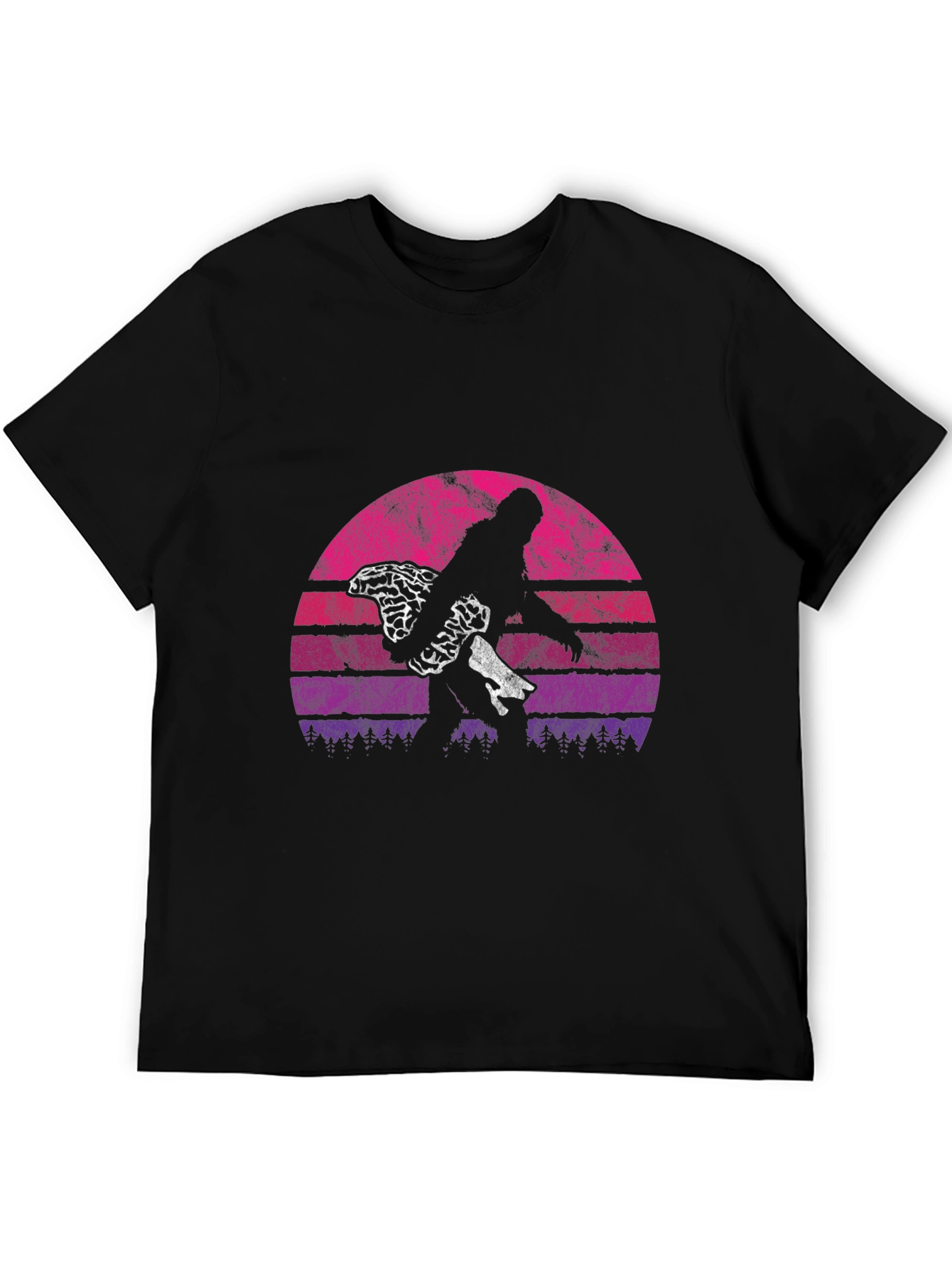 Retro Bigfoot Carrying Mushrooms T-Shirt