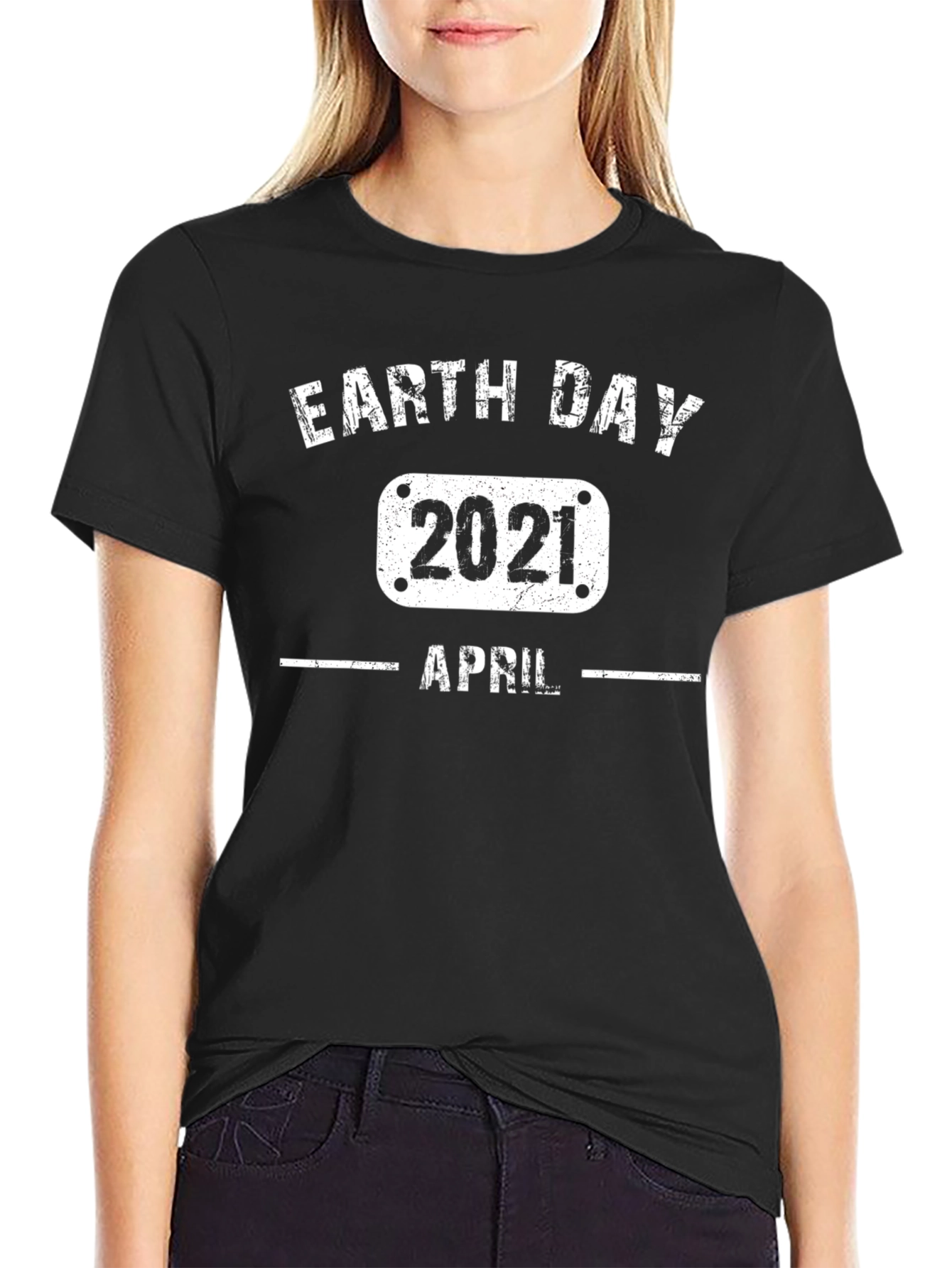 Earth Day 2021 April Black T-Shirt
