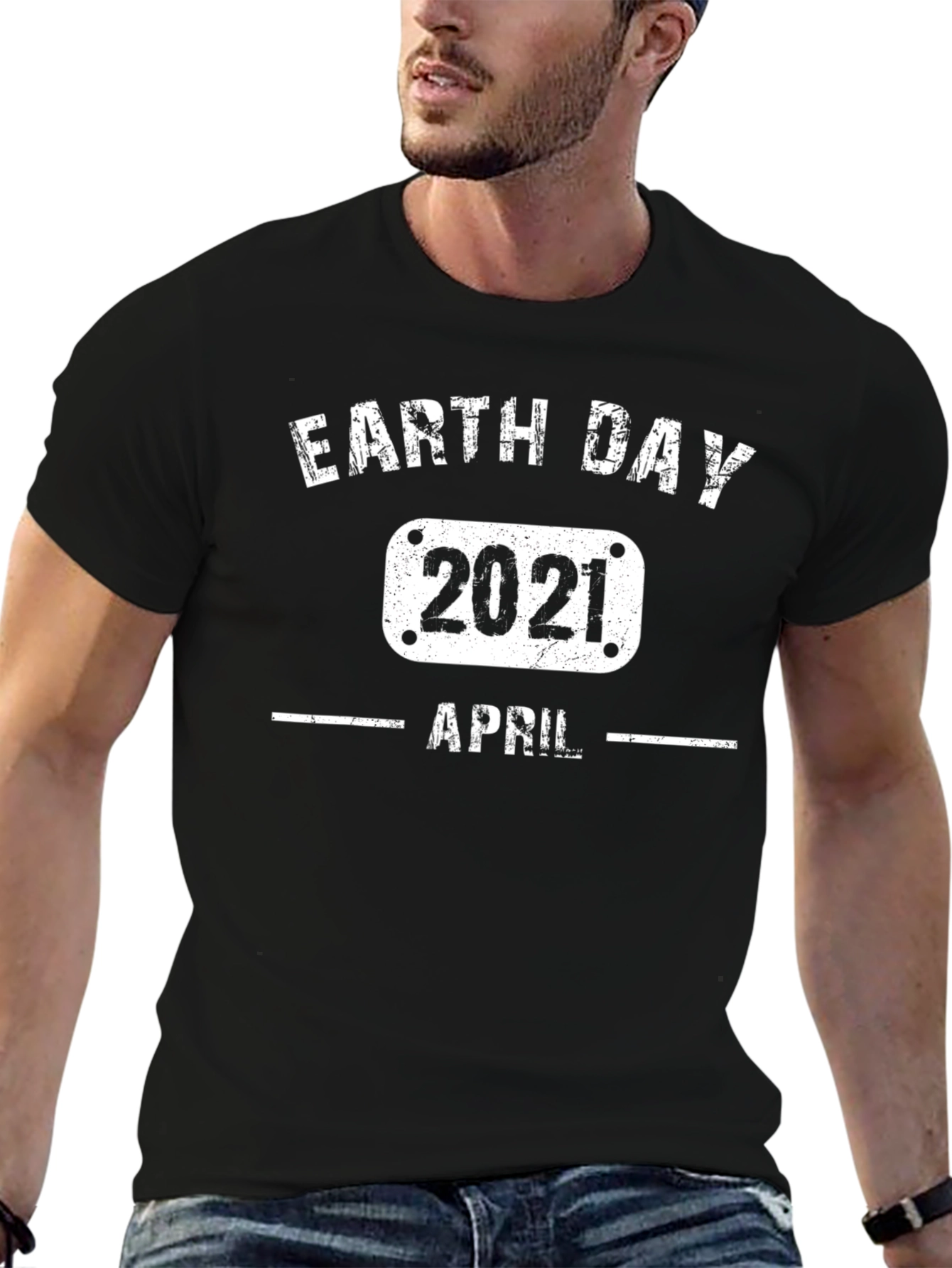 Earth Day 2021 April Black T-Shirt