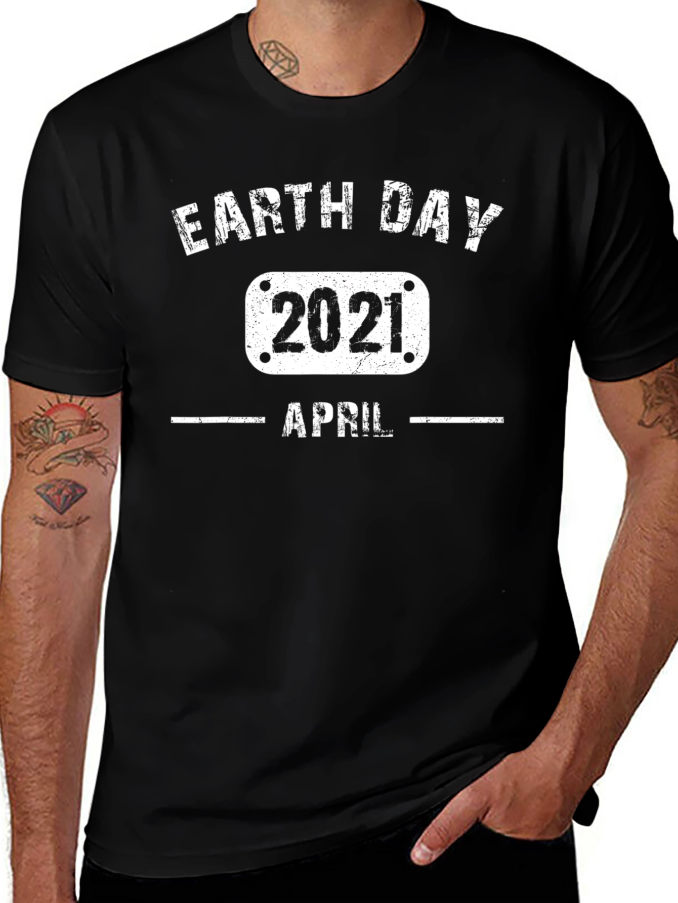 Earth Day 2021 April Black T-Shirt