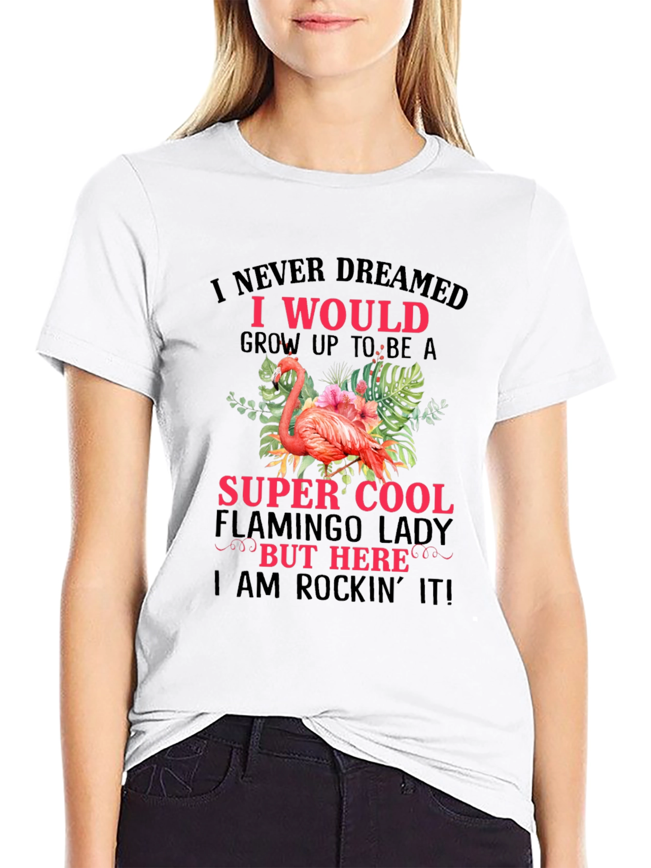 Flamingo Lady T-Shirt - Super Cool Womens Tee