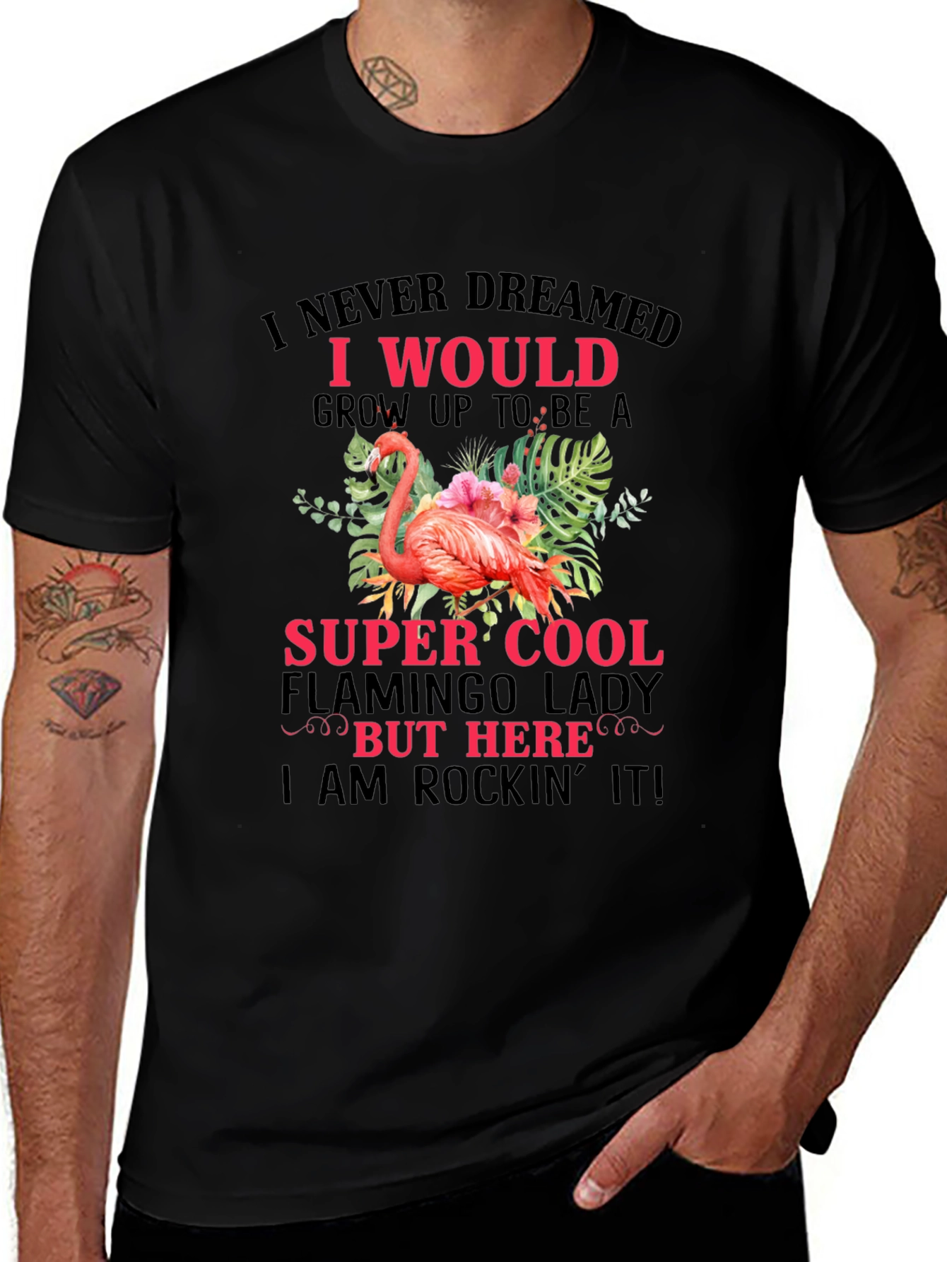 Flamingo Lady T-Shirt - Super Cool Womens Tee