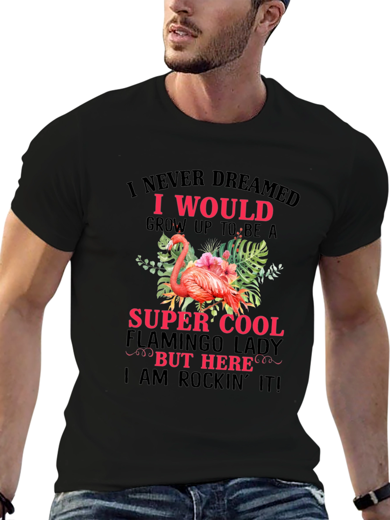Flamingo Lady T-Shirt - Super Cool Womens Tee