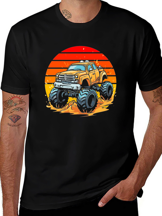 Monster Truck Sunset Graphic Tee
