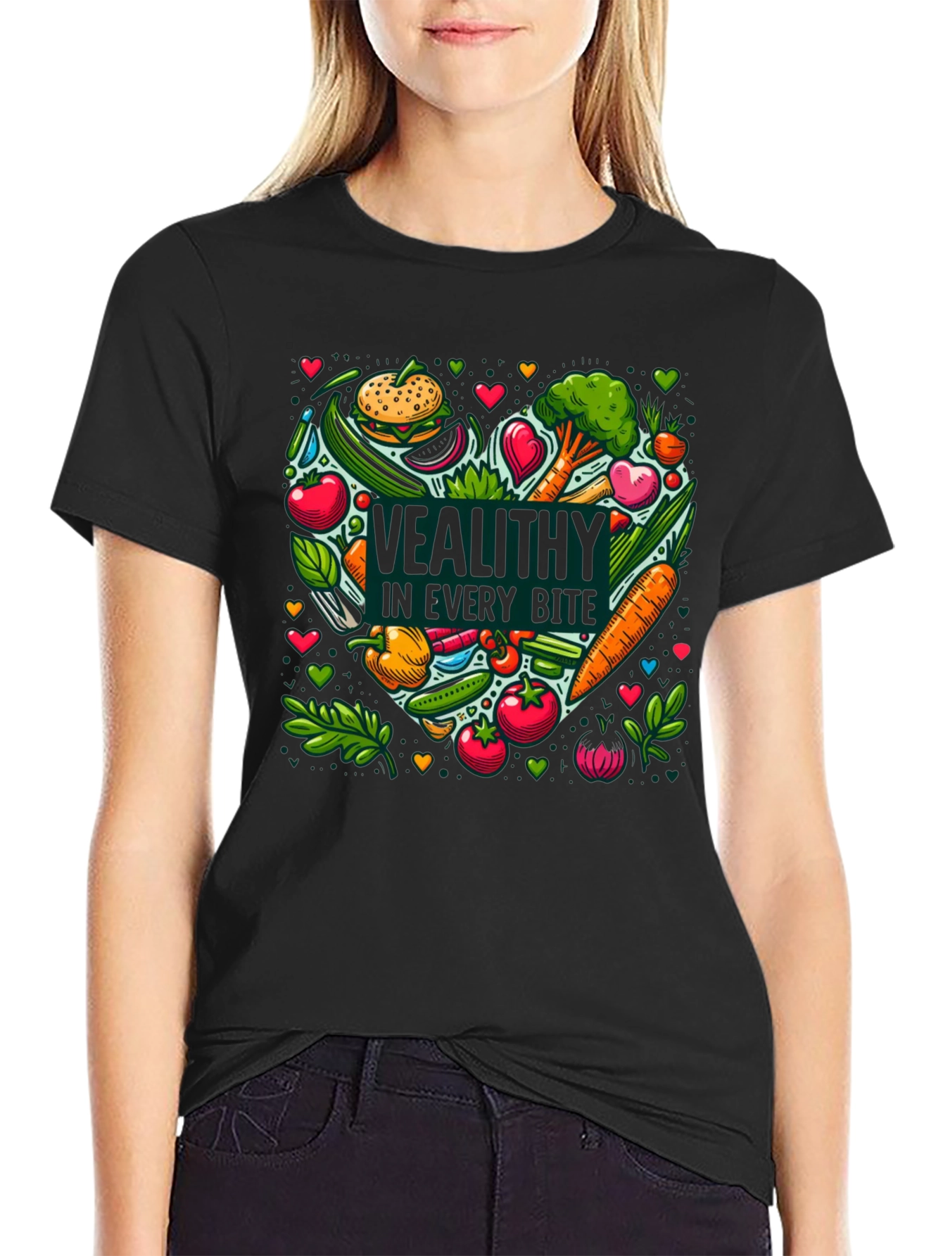 Healthy Food Graphic Tee - Vegan Vegetarian T-Shirt