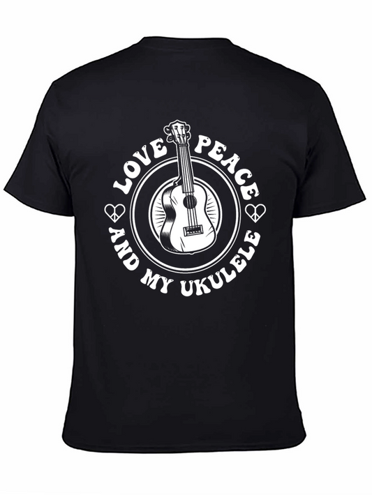 Love Peace Ukulele Graphic T-Shirt