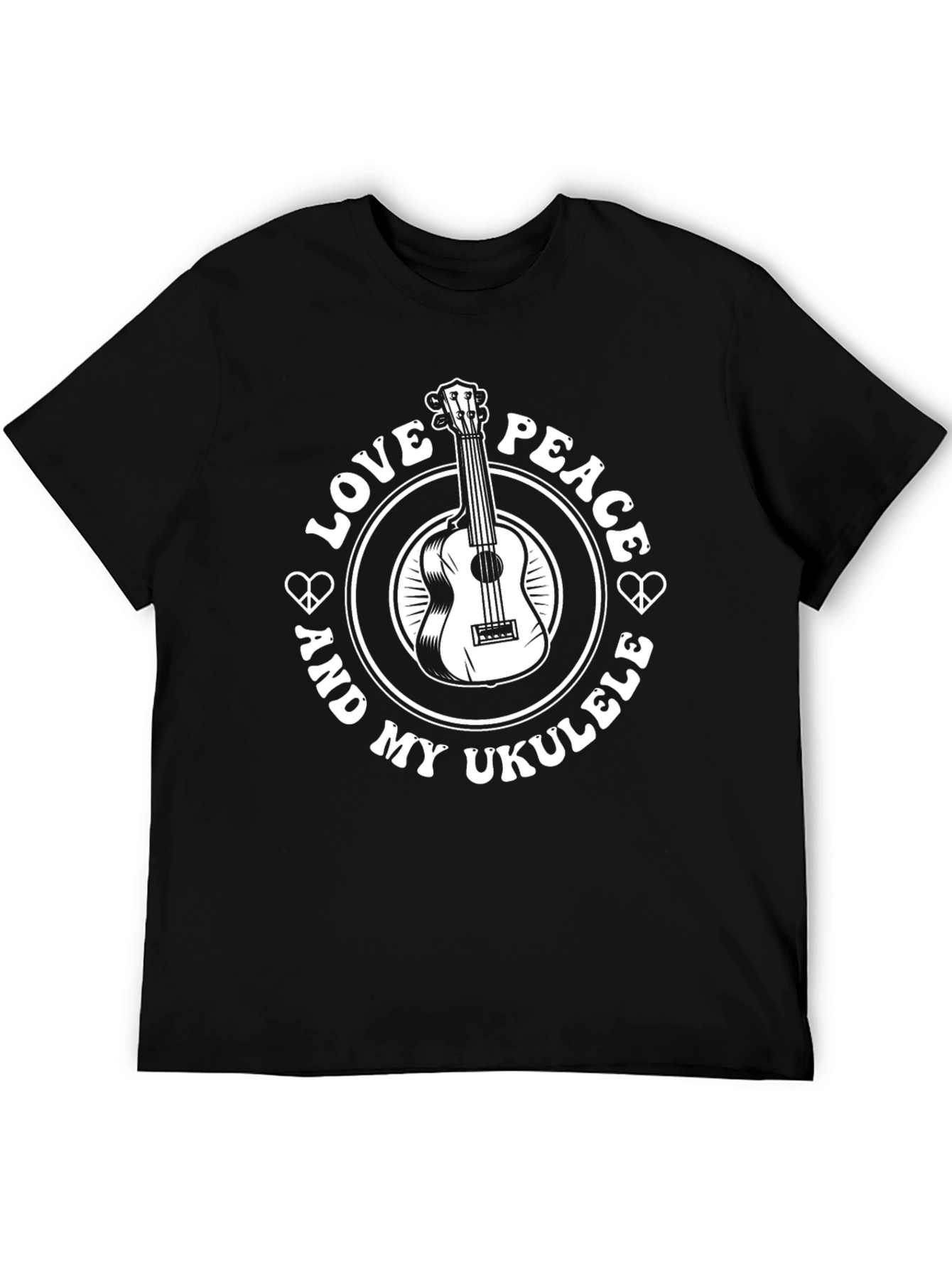 Love Peace Ukulele Graphic T-Shirt