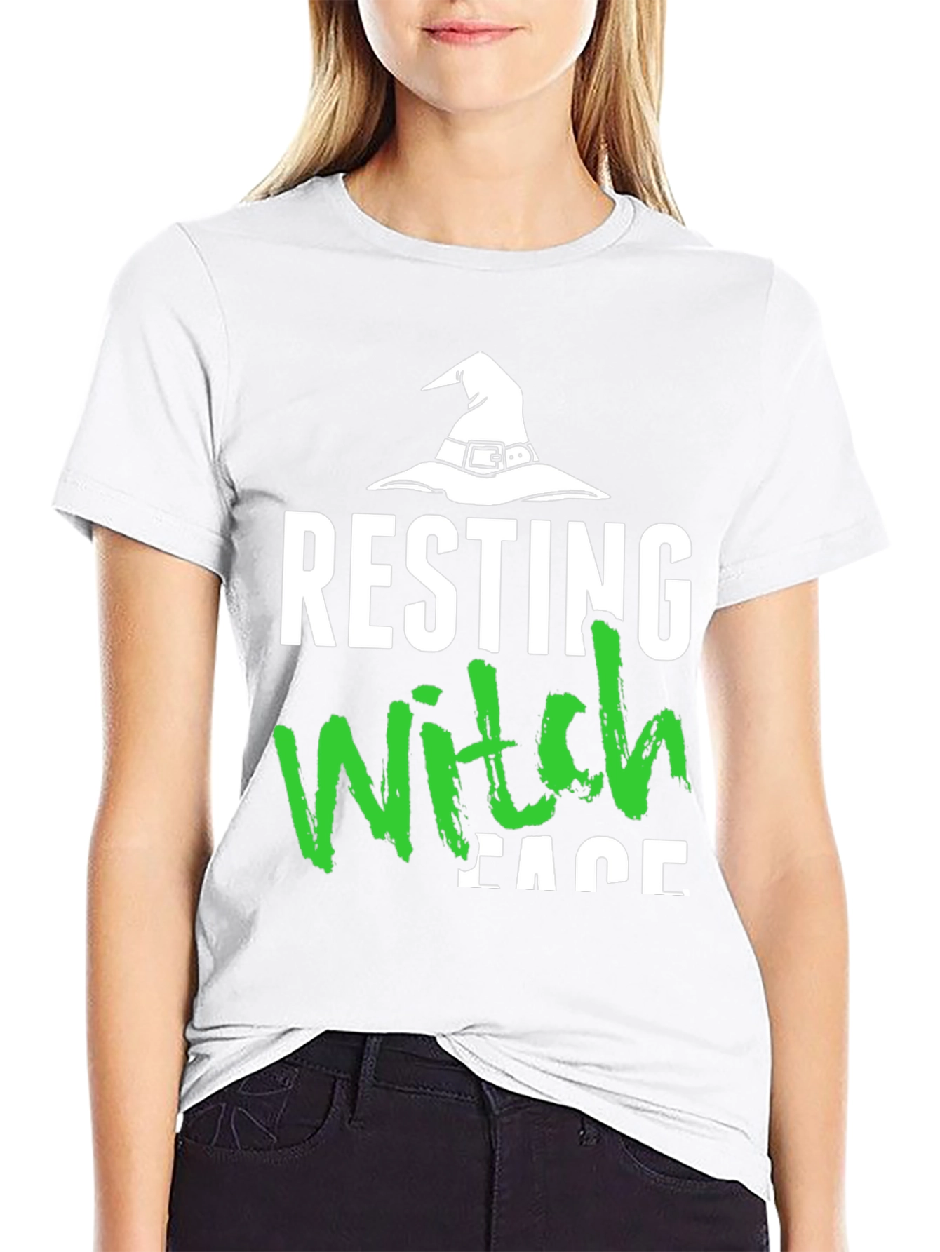 Resting Witch Face Halloween T-Shirt