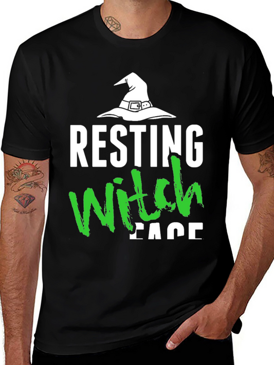 Resting Witch Face Halloween T-Shirt