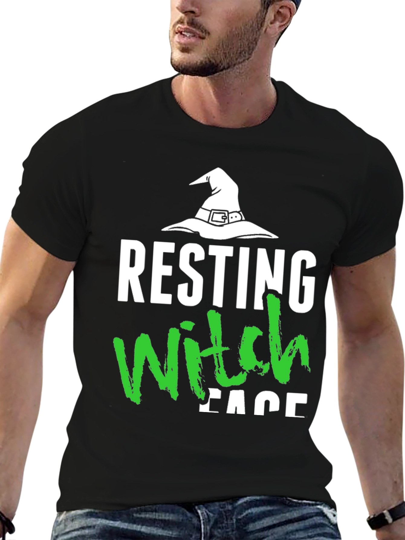Resting Witch Face Halloween T-Shirt