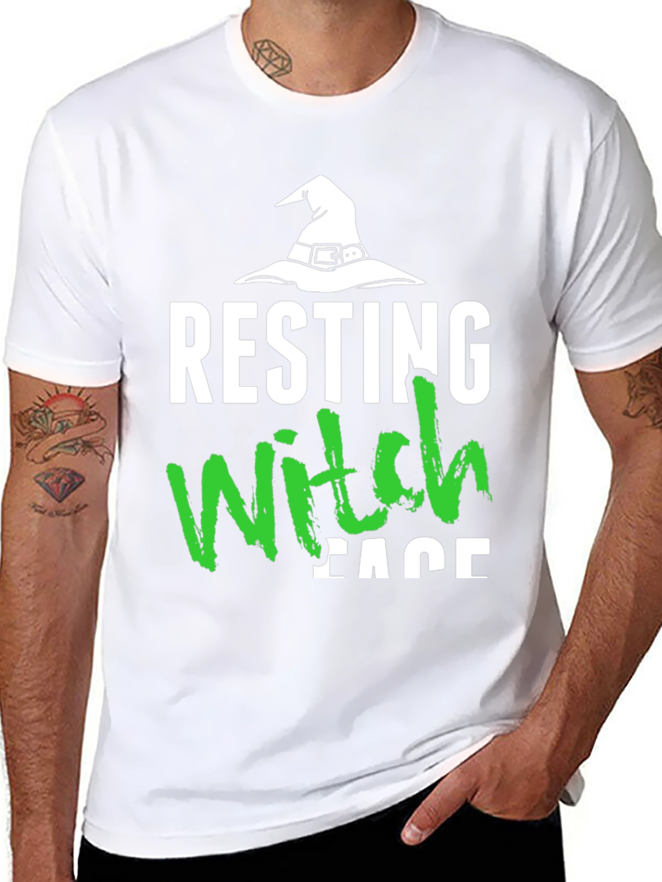 Resting Witch Face Halloween T-Shirt