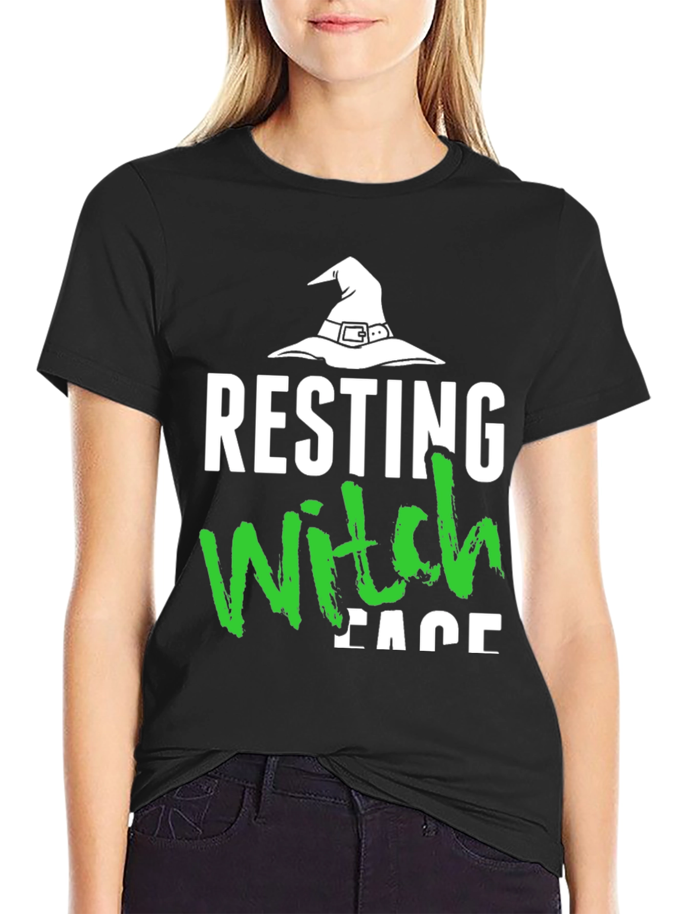 Resting Witch Face Halloween T-Shirt
