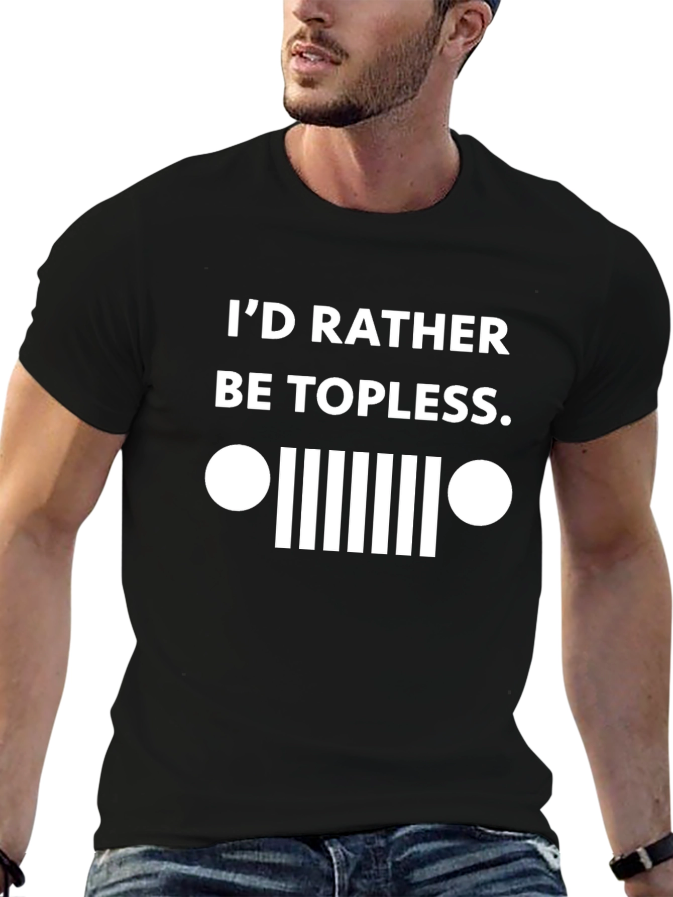 Id Rather Be Topless T-Shirt Funny Jeep Lover Gift
