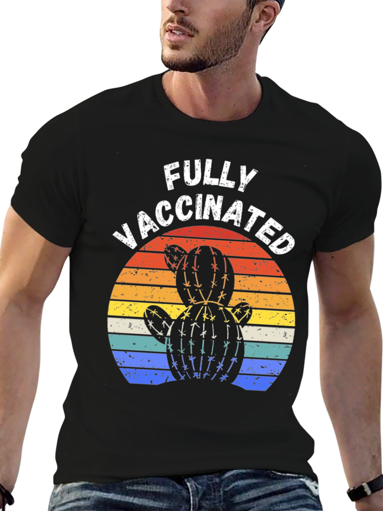 Fully Vaccinated Cactus Sunset T-Shirt