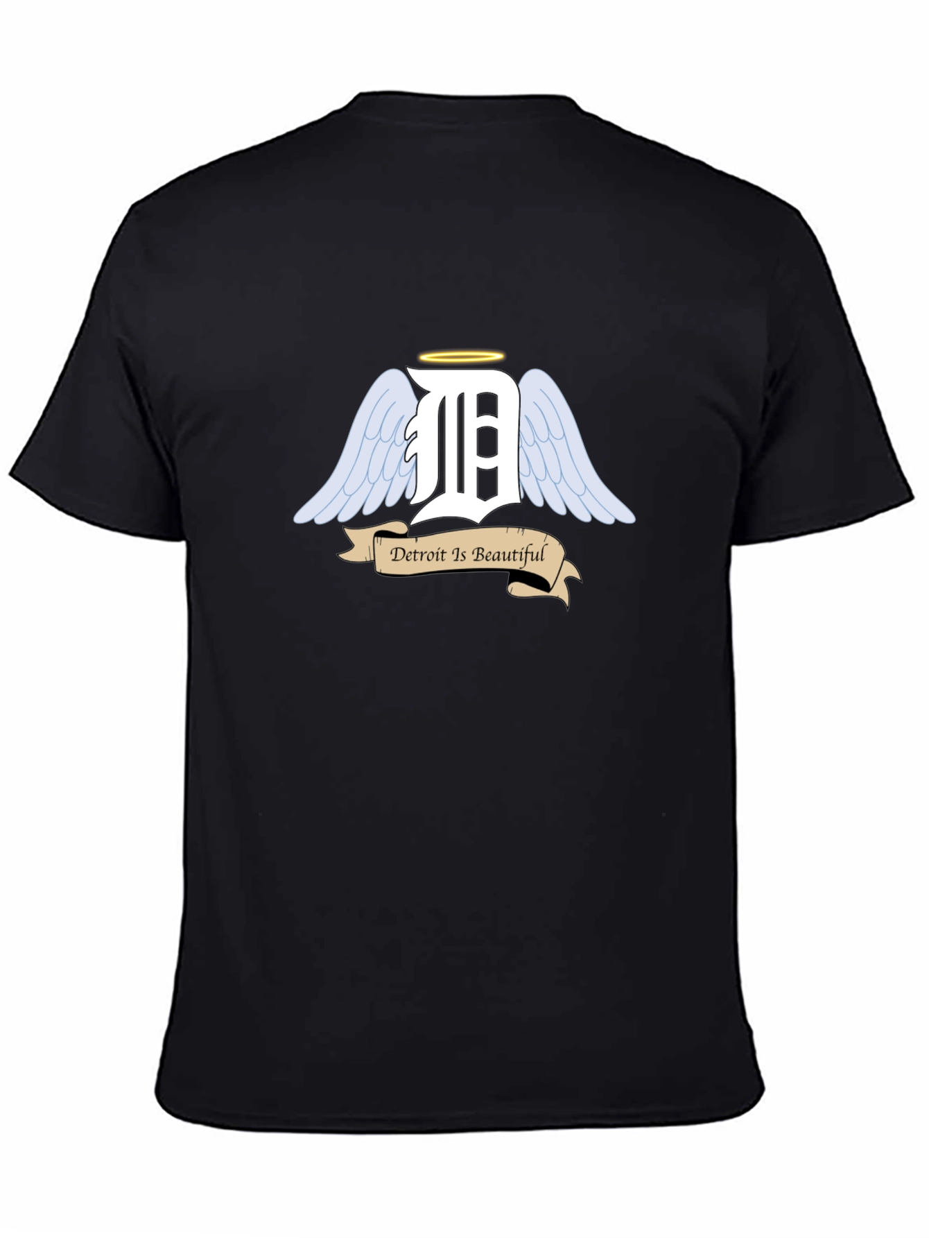 Detroit Angel Wings Black T-Shirt