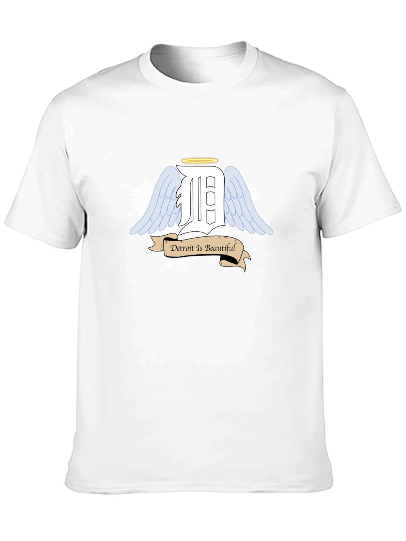 Detroit Angel Wings Black T-Shirt
