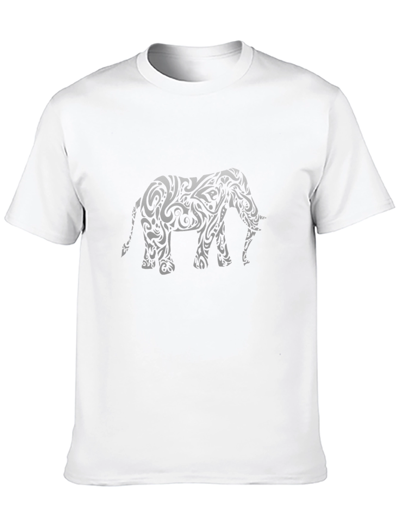 Tribal Elephant Graphic Black T-Shirt
