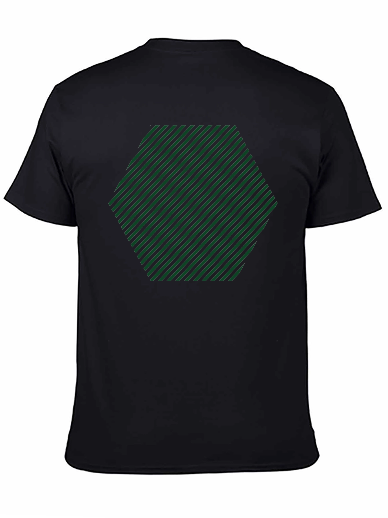 Stripped Hexagon Graphic Tee - Casual Style