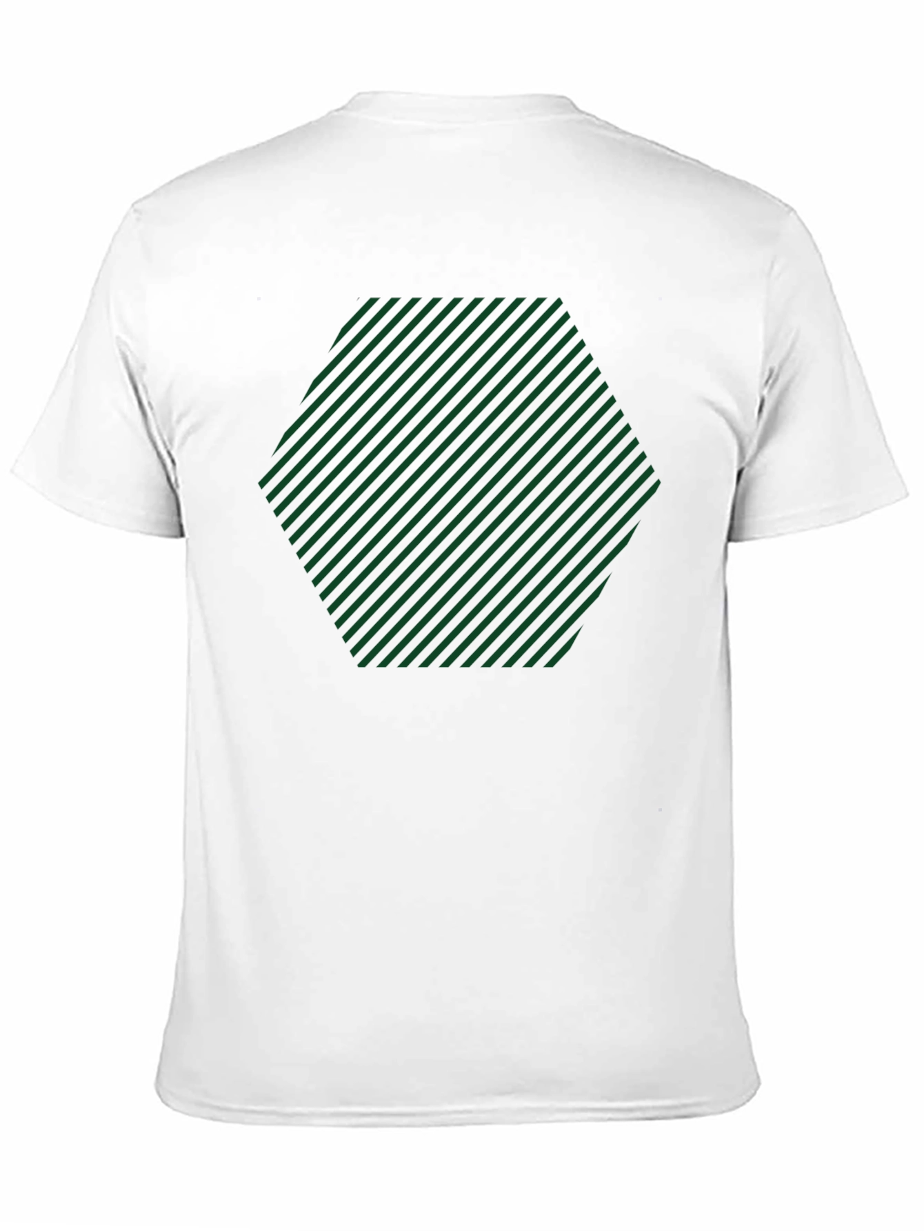 Stripped Hexagon Graphic Tee - Casual Style