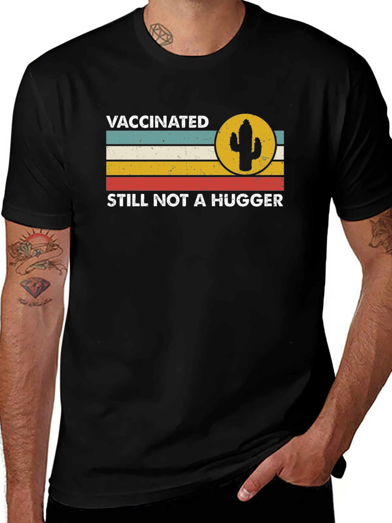 Vaccinated Still Not a Hugger Graphic Tee