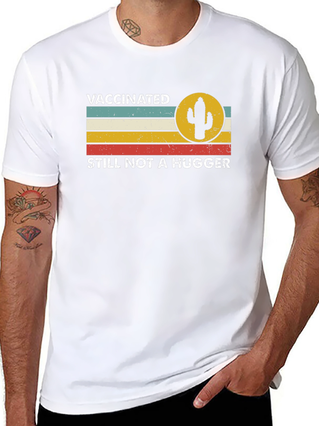 Vaccinated Still Not a Hugger Graphic Tee