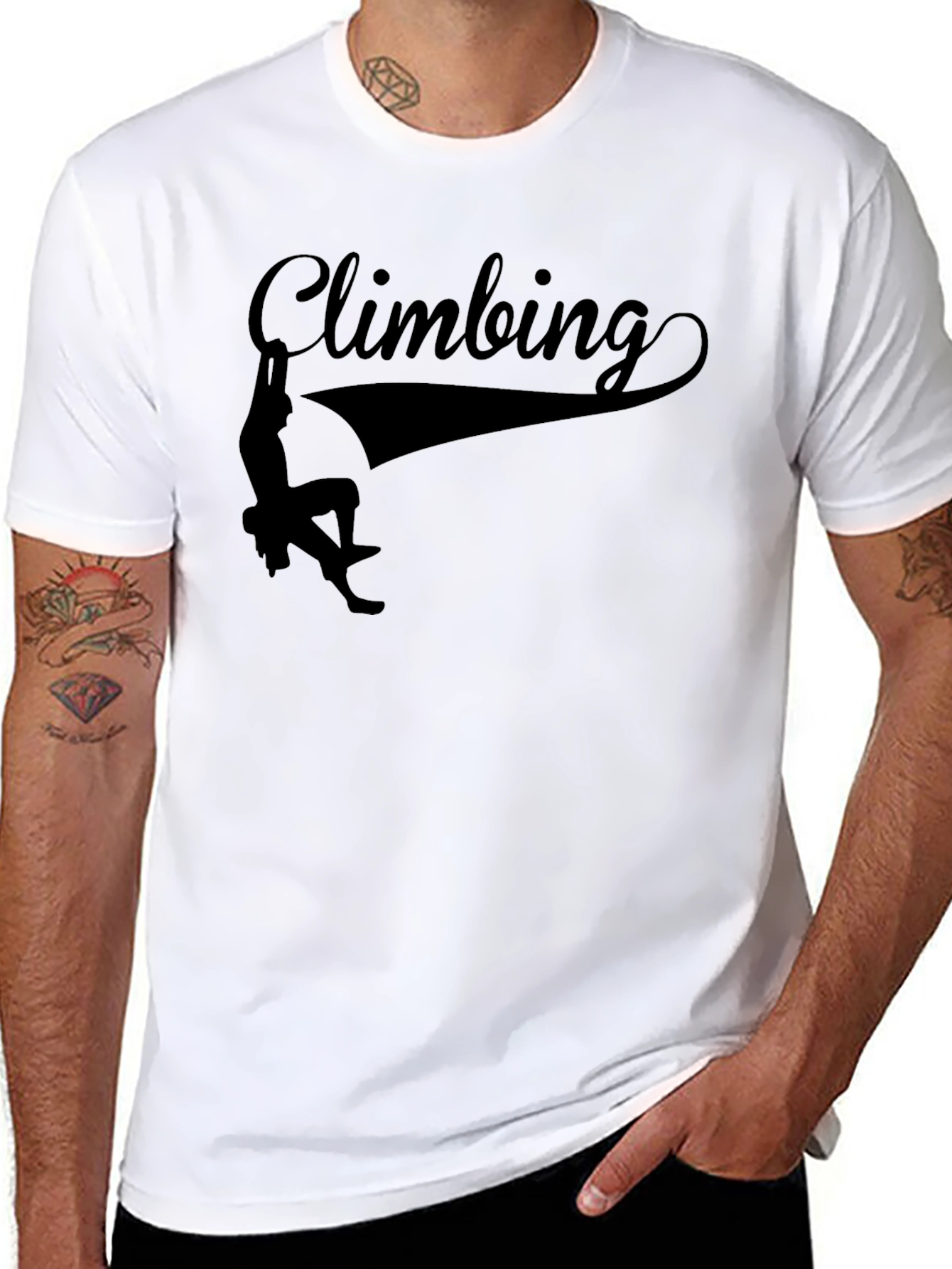 Climbing Graphic Print T-Shirt