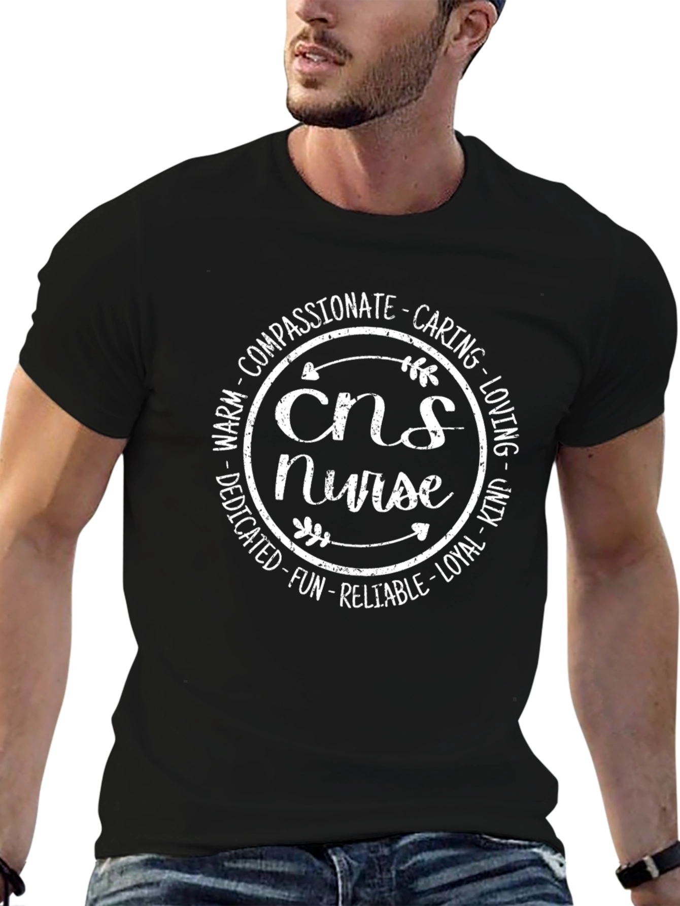 CNS Nurse T-Shirt - Compassionate Caring Design