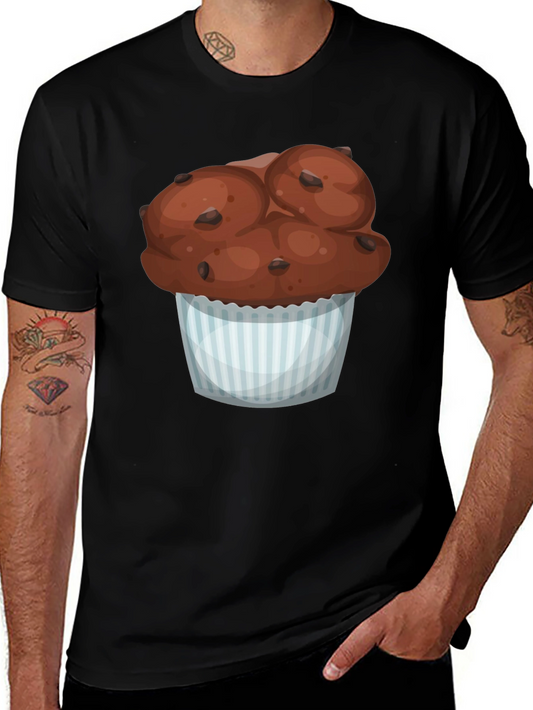 Chocolate Muffin Graphic Tee - Unisex Black T-Shirt